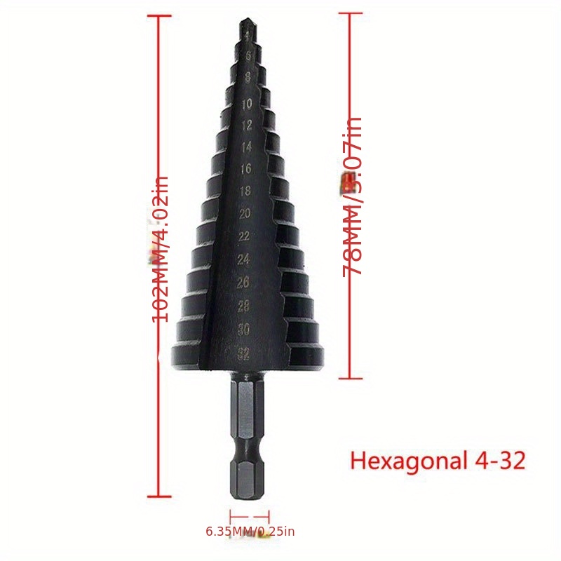 3 pièces/ensemble HSS foret à rainure droite 3-12mm 4-12mm 4-20mm outils de  travail du bois enduit de titane ensemble de forets coniques (or)