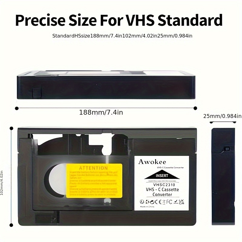  VHS-C Cassette Adapter Compatible with VHS-C SVHS