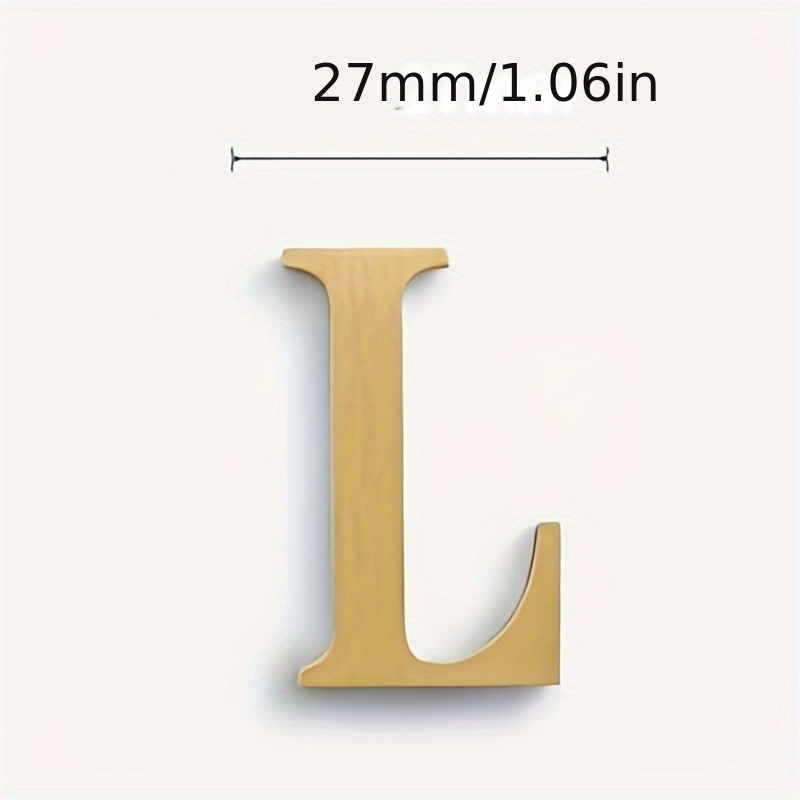 Solid Brass Letters Self-adhesive Gold Wall Stick English Letter Outdoor  House Address Signs Door Numbers