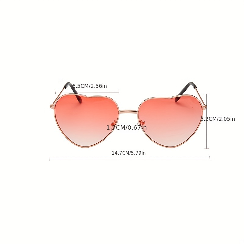 Gafas de Sol de Forma Corazón Lentes sin Montura de Color Caramelo (Rosa) :  : Moda
