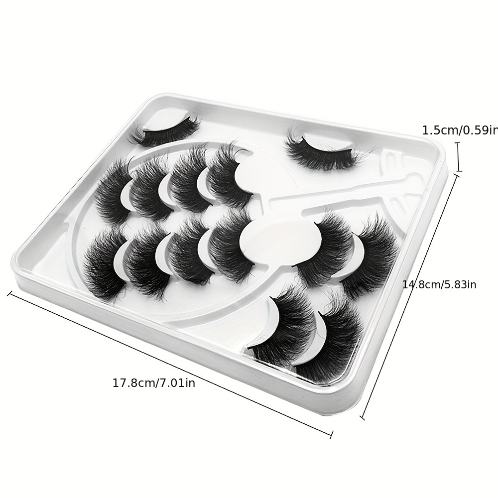 7 Pairs 8D Fluffy Faux Mink False Eyelashes