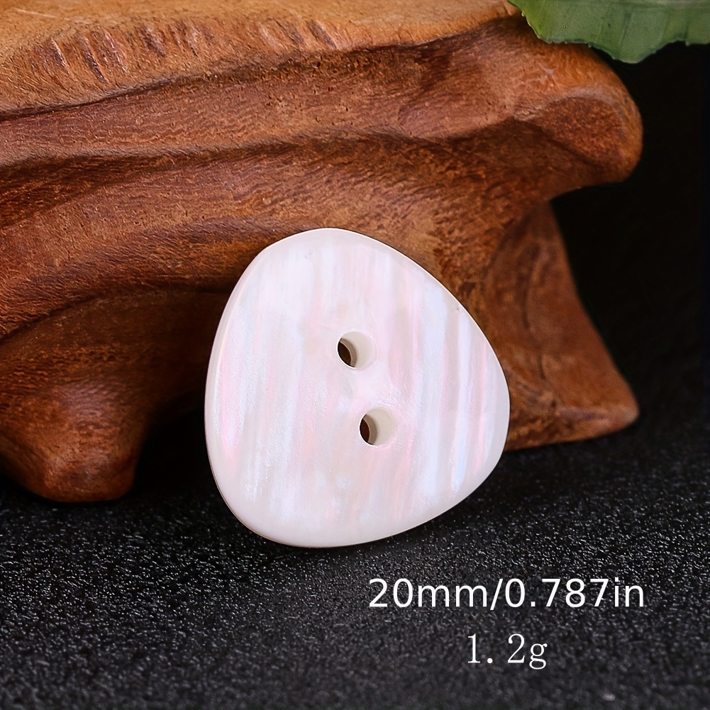 Resin Triangle Button Dress Shirt Knit Jacket Decorative Double Hole