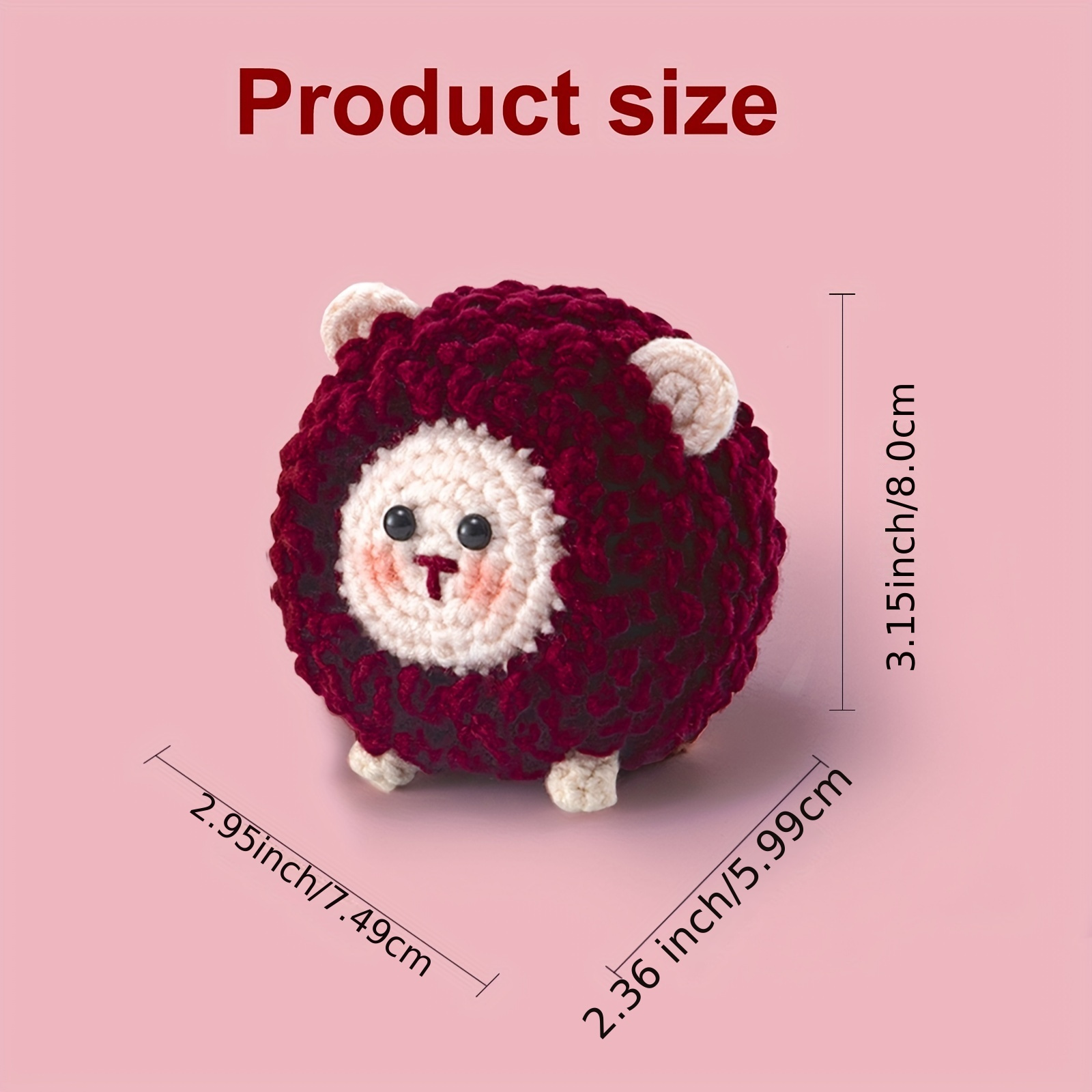 Cute Sheep Crochet Beginner Set Including Yarn Crochet - Temu