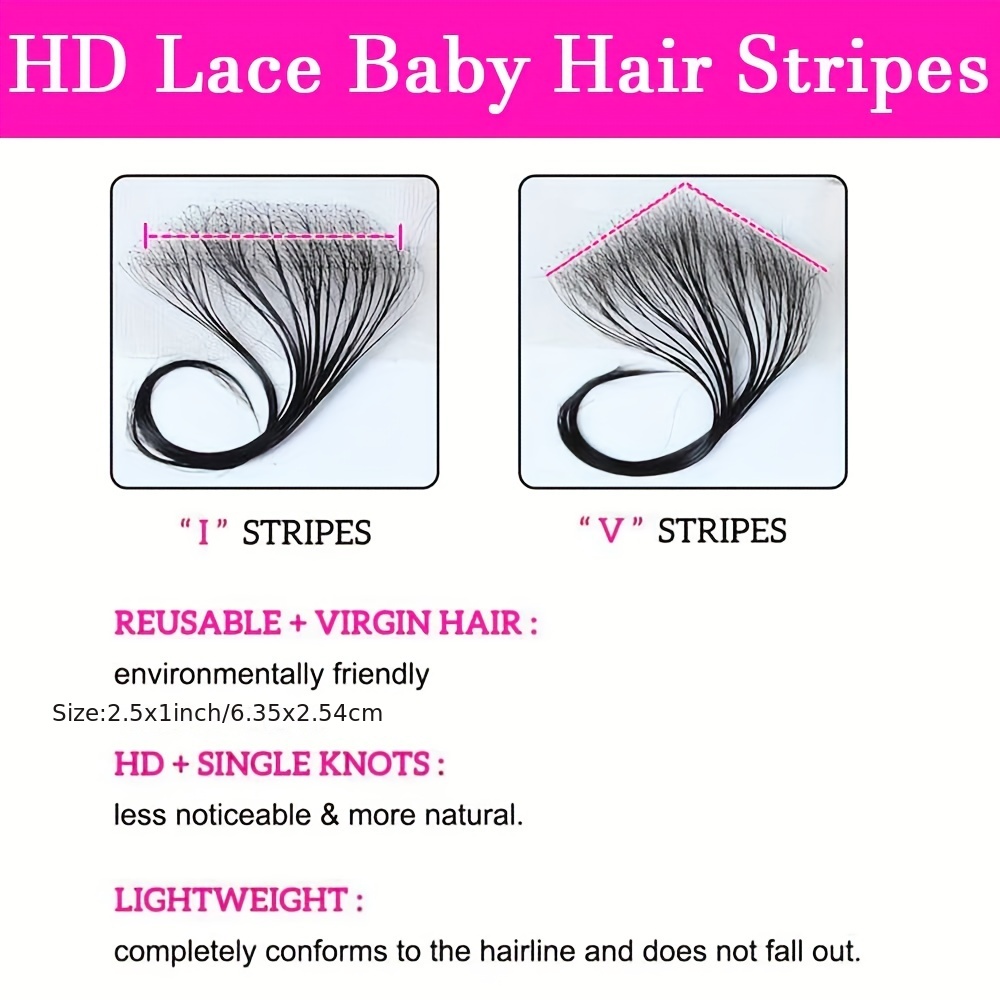 NEW Lace Strips Edges ✓ To Cover Hairline, Baby Hair Strips Lace Frontal 