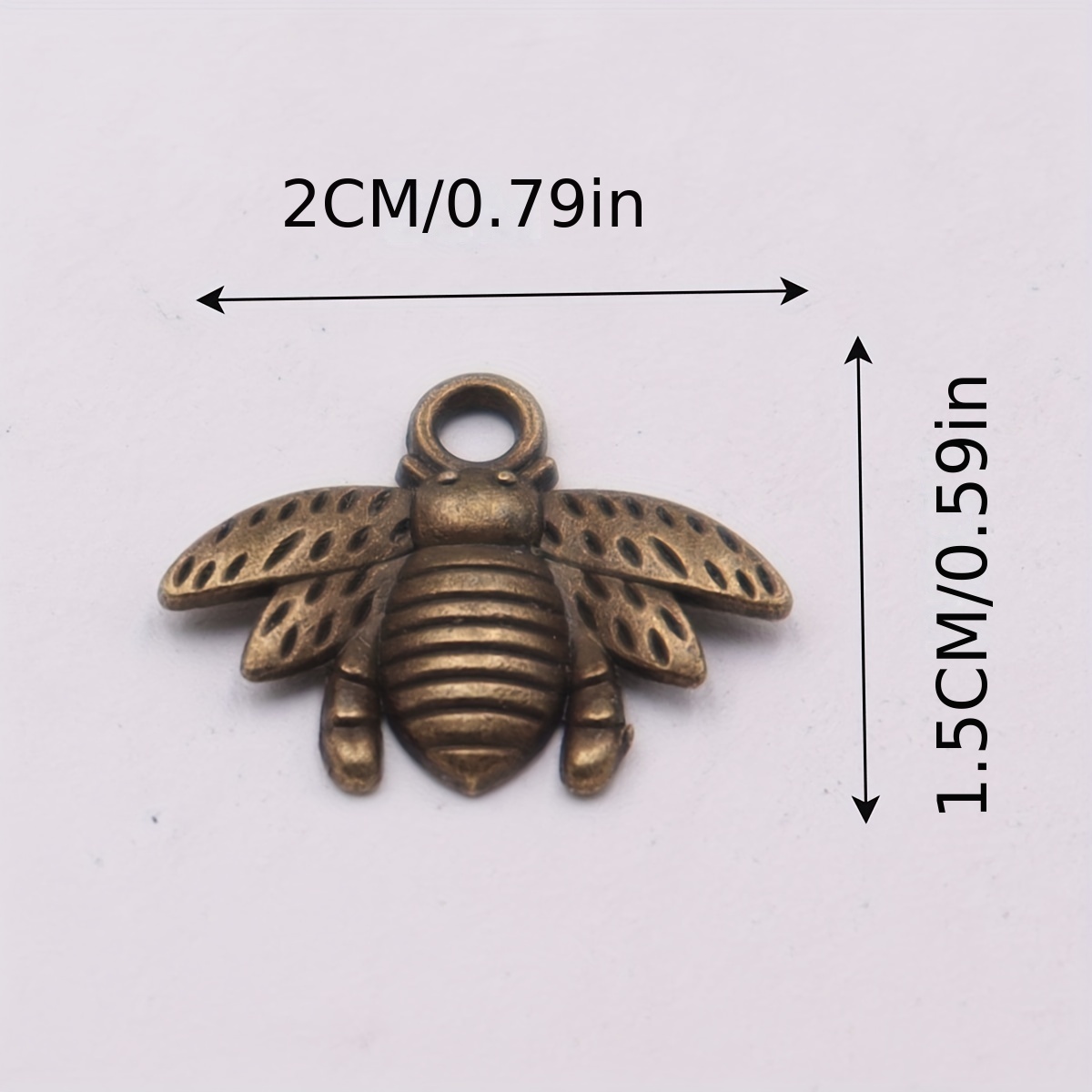 Zinc Alloy Charms Antique Silver Color Bee Pattern Charms - Temu