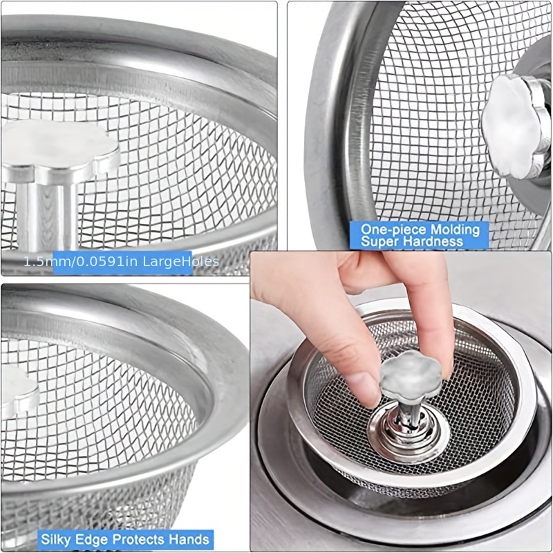 Stainless Steel Bathtub Hair Catcher Stopper Shower Drain - Temu