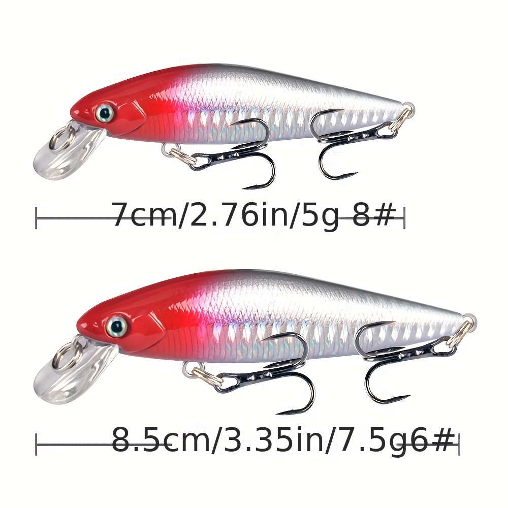 Small Fishing Lure Lifelike Minnow Hard Baits 3d Eyes - Temu