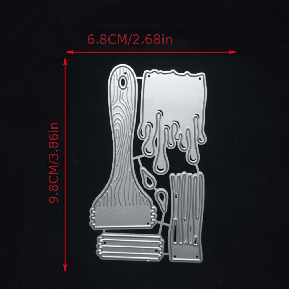 Image of Painting Brush Metal Cutting Dies Stencils For Diy Template Album Scrapbooking Decorative Embossing Diy Paper Cards