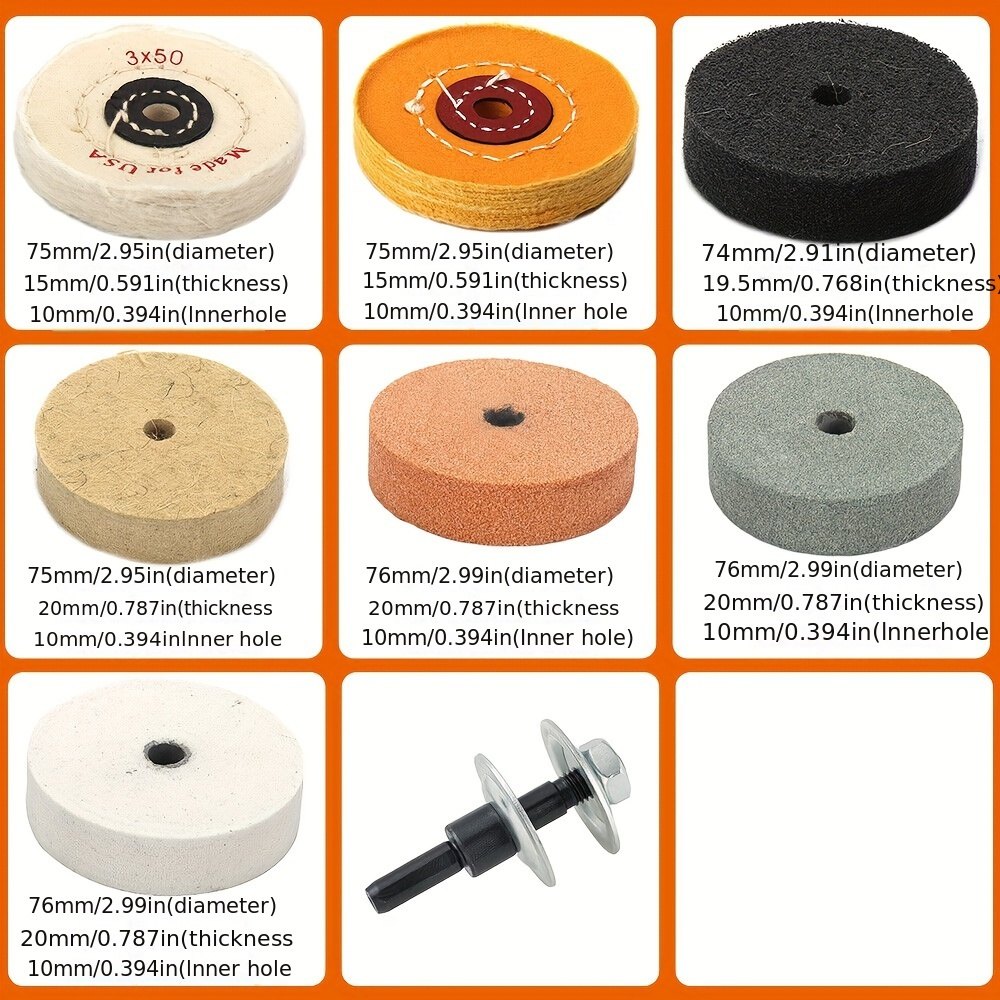 Aluminum Polishing Disc Flat Abrasive Wheel For Gemstone - Temu