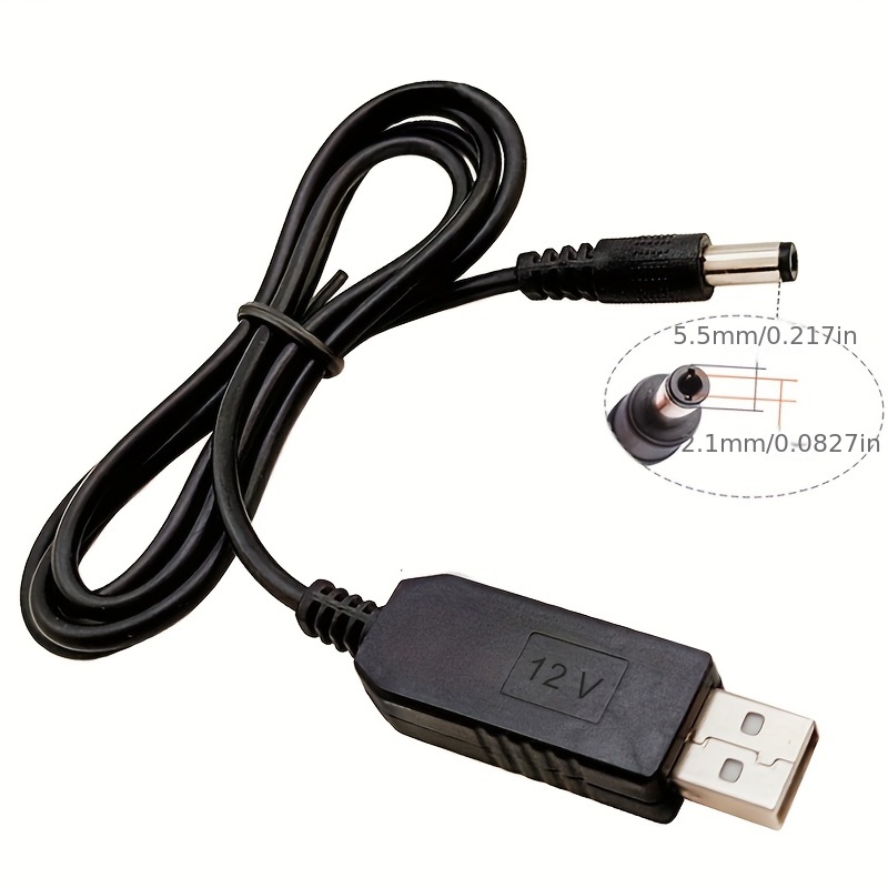 Usb Power Boost Cable 5v 9v 12v Usb Converter Adapter Cable 5 5x2 1mm 0  22x0 08in Plug Arduino - Industrial & Commercial - Temu
