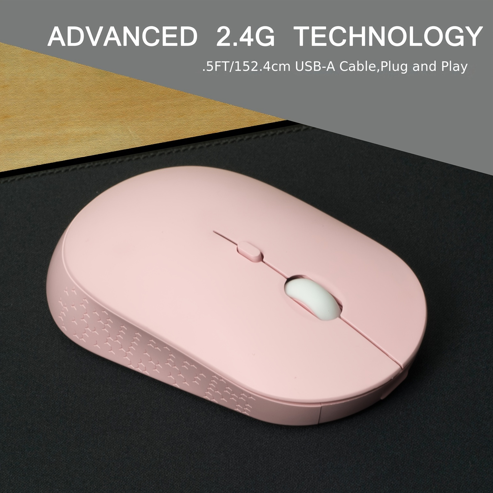 Rapoo Ratón inalámbrico multidispositivo, Bluetooth 5.0/3.0 + 2.4 GHz ratón  óptico inalámbrico con receptor USB nano, mouse ergonómico silencioso para