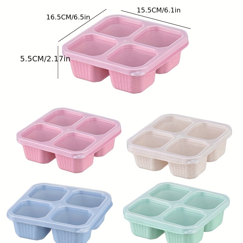 Divided Serving Platter Snack Container Leakproof Reusable with