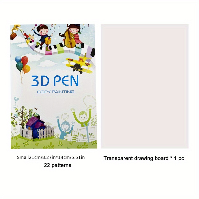 3D Pen Mat & 3d Stencil Book & A Transp Plastic Plate – New