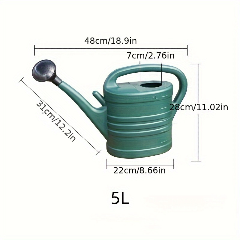 TEMU 1pc Watering Can Household 5l/10l Large Capacity Watering Can Gardening Watering Tools Garden Essential Gardening & Lawn Supplies