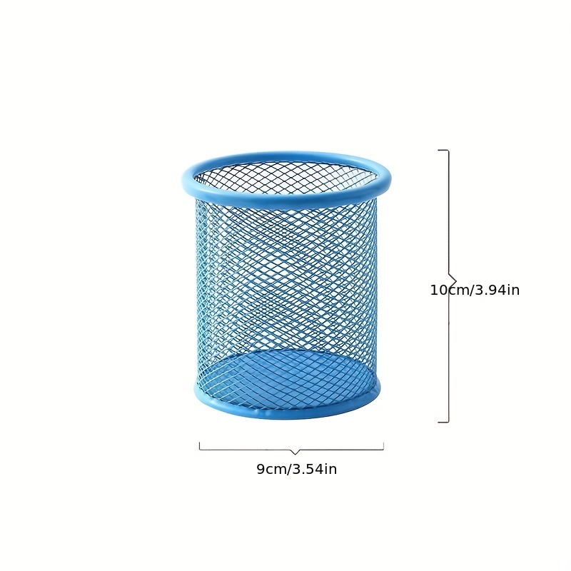 Black Pen Holder Cup for Desk, Black Wire Mesh Pencil Cup Holder for Desk  Office Pen Organizer