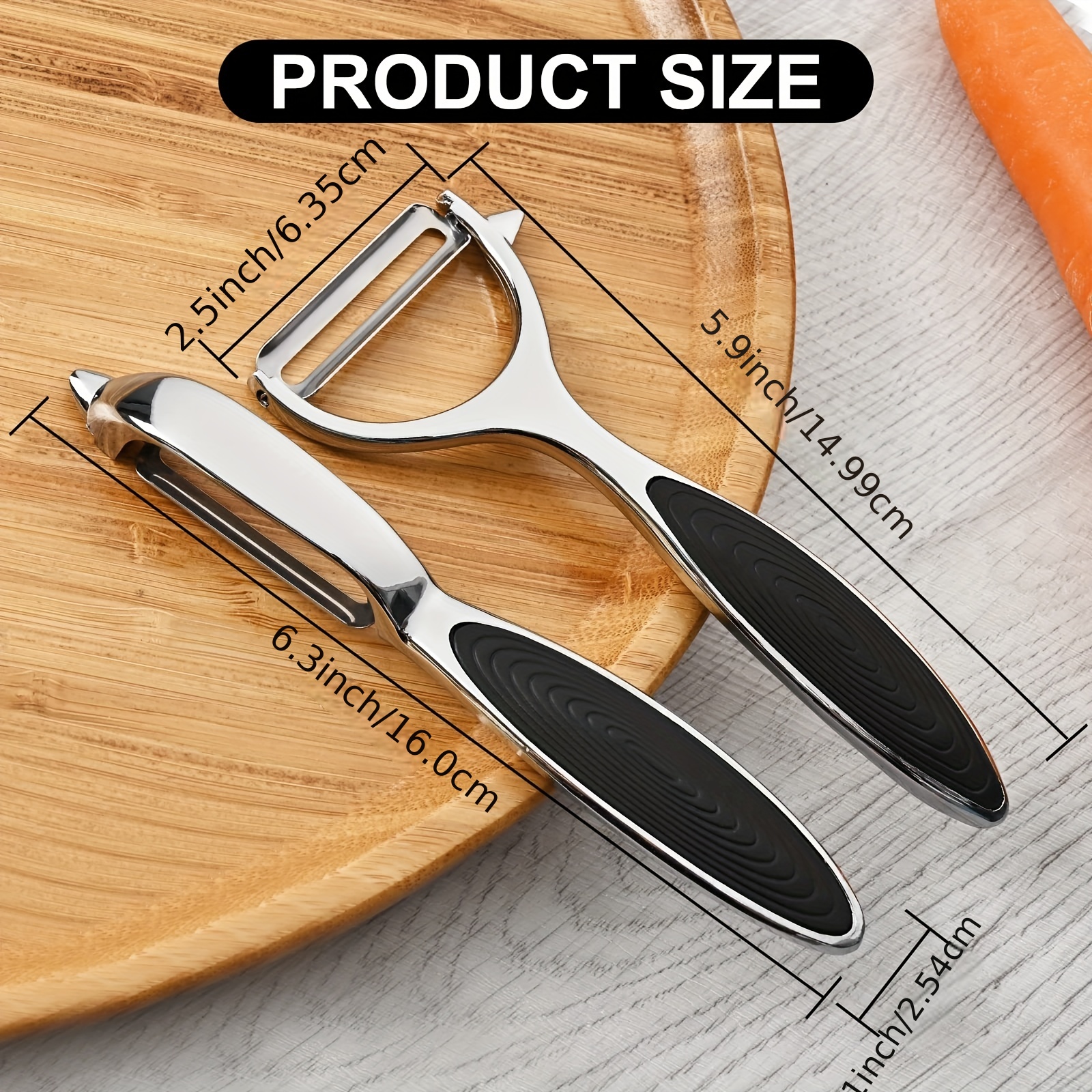 Vegetable Peelers For Kitchen, Potato Peelers For Carrot Veggie Fruit  Non-slip Ergonomic Sharp Blade Peeler - Temu