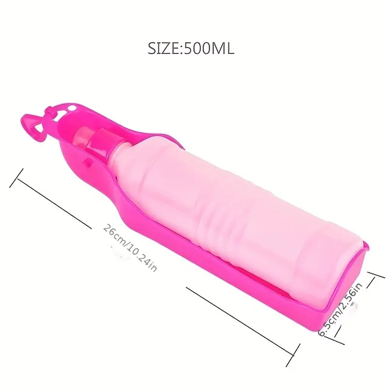 250ml/500ml Faltbare Wasserflasche Für Hunde, Tragbarer Wasserspender Aus Kunststoff Für Hunde Im Freien Details 2