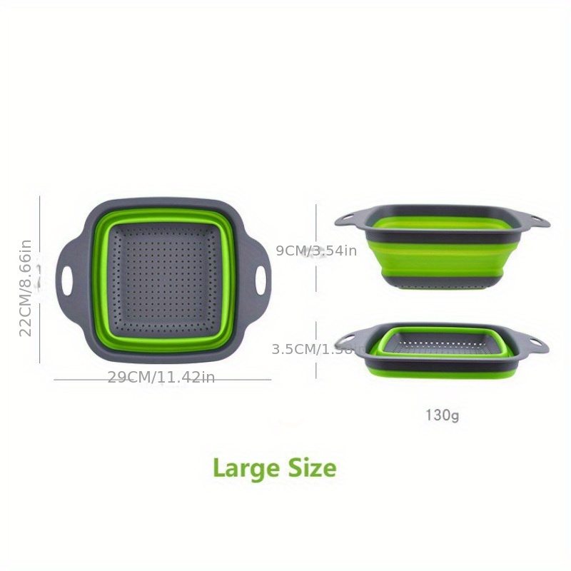 Large Silicone Collapsible Folding Storage Basket With Handels