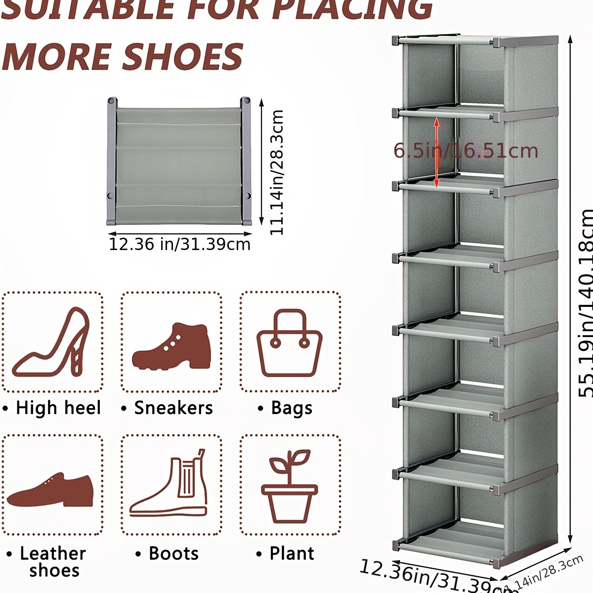 Floor Standing Shoes Rack, Simple Assembled Shoes Storage Shelf, Diy  Stackable Narrow Shoes Organizer Rack, For Doorway Entrance Home Dorm  Rental Housing, Space Saving - Temu