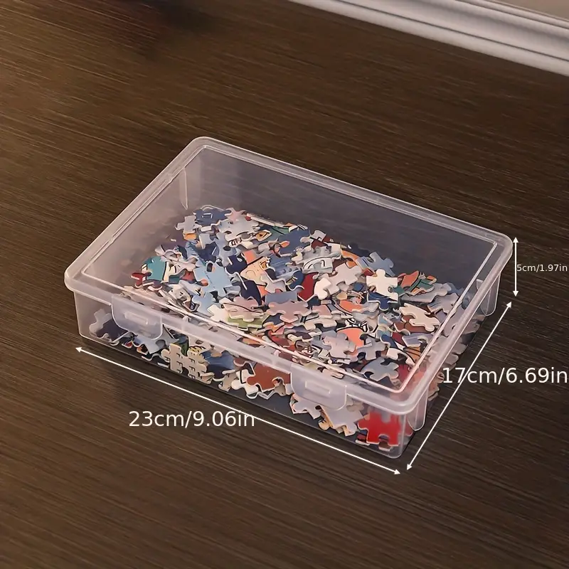 Desktop Transparent Puzzle Storage Box Multi functional - Temu