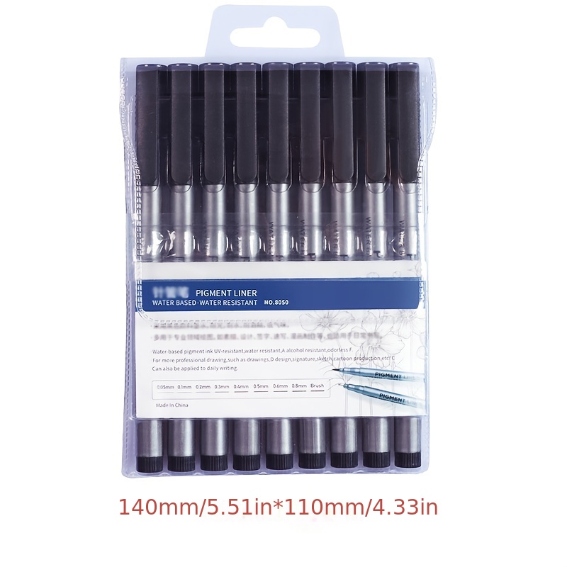 9pcs Drawing Pens Set, Art Pens, Ink Pens For Drawing, Sketching