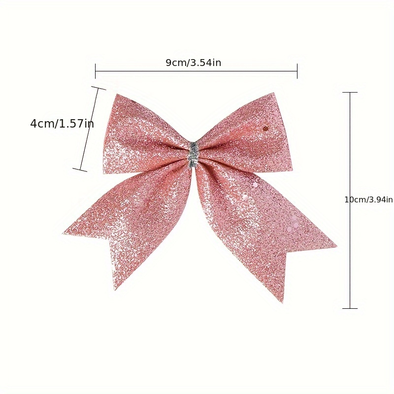 Image of 5pcs Christmas Bow Decorations, Room Holiday Decorations, Christmas Tree Decoration Bows Halloween Decorations