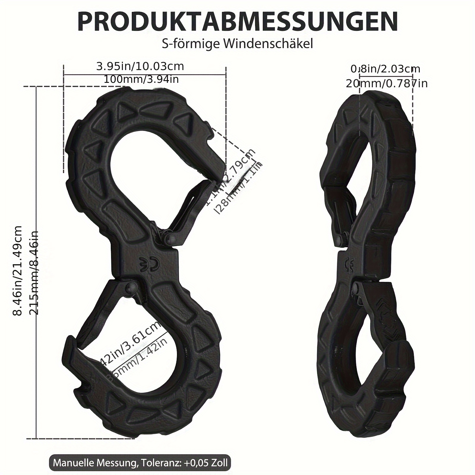 Heavy-duty Tow Hook, 22×10×2cm With Double Safety Lock, Universal Steel Coupling For Suvs, Trailers, Trucks (black)