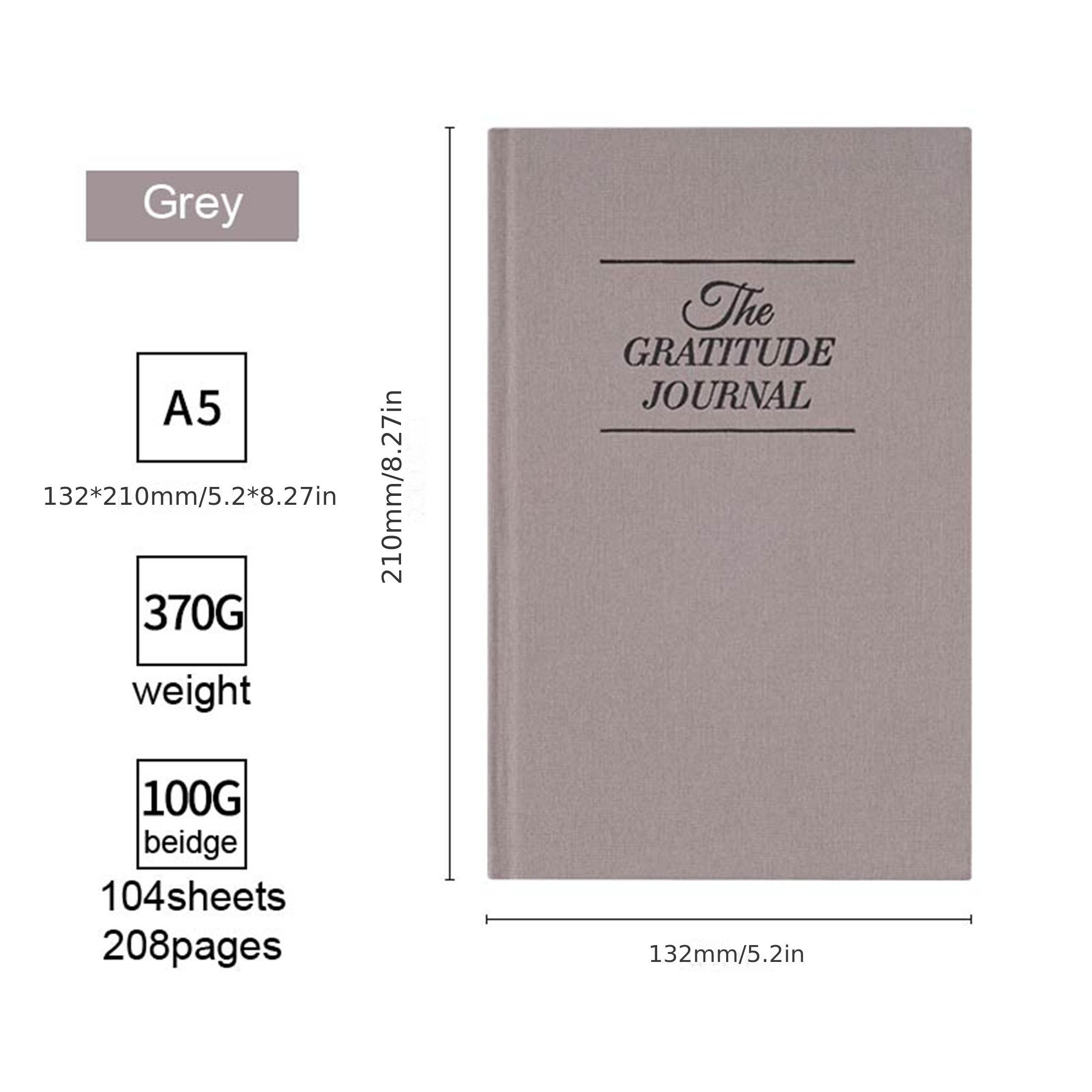 The Gratitude Journal Minute Journal With Prompts Hardcover - Temu