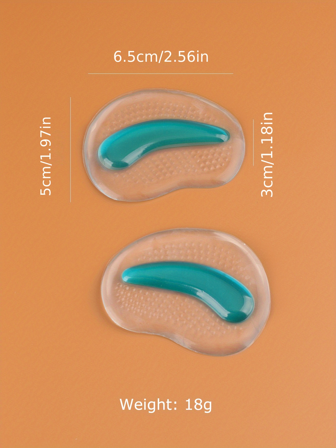 1pair Silicone Forefoot Pad Anti-slip Pad Anti-pain Thickening High Heels Insole Forefoot Pad