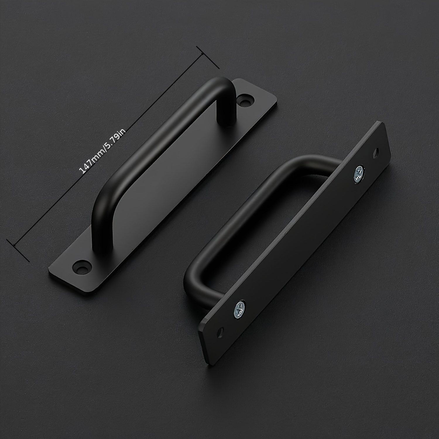 2 Aluminum Alloy Door Handles With A Hole Of 96mm For Sliding Glass Doors, Plastic Steel Balcony Windows, And Cabinet Doors