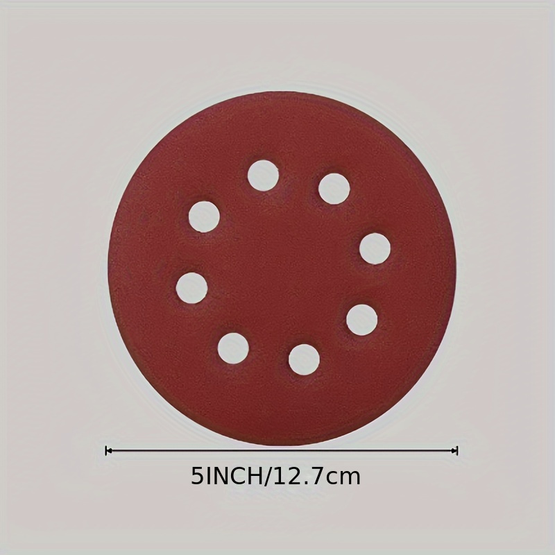 Red Sand 8 Hole Flocking Sandpaper Aluminum Oxide 125 Air - Temu