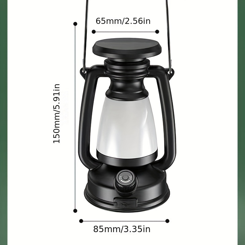 TEMU Camping Lamp Portable Camping Lamp Charging Atmosphere Lamp Lighting Outdoor Tent Lamp Retro Kerosene Lamp Portable