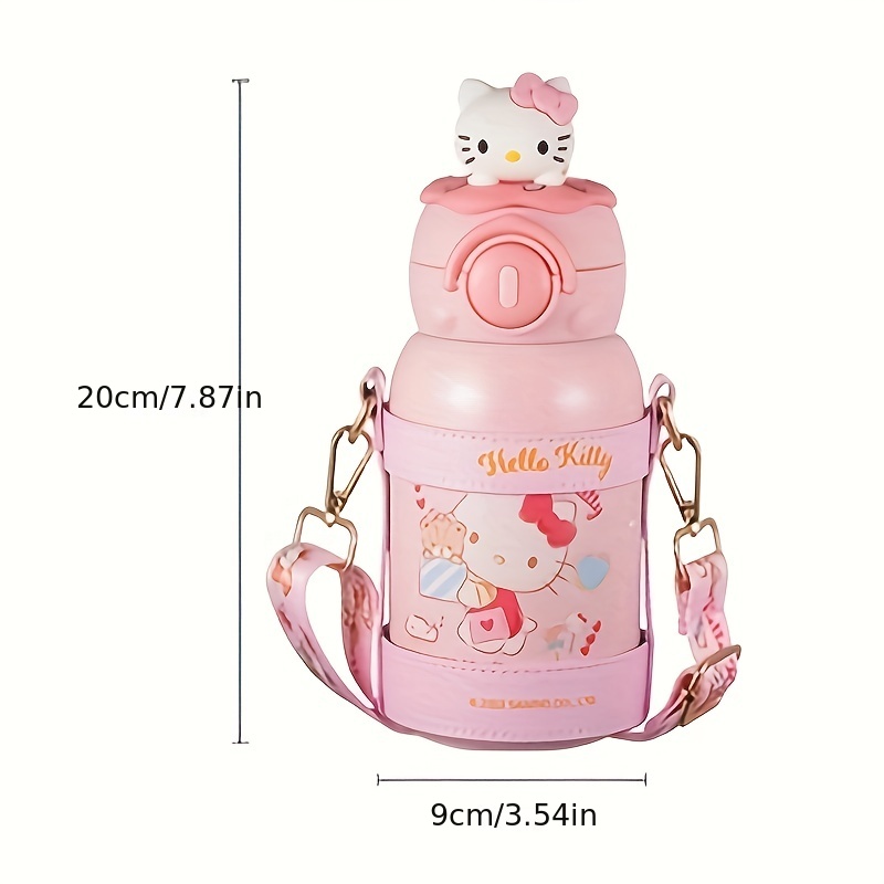 Hellokitty Water Bottle With Two Cup Lids And Straw, Cute Water Bottle,  Anti-fall Portable Insulated Water Bottle, Christmas Gift - Temu