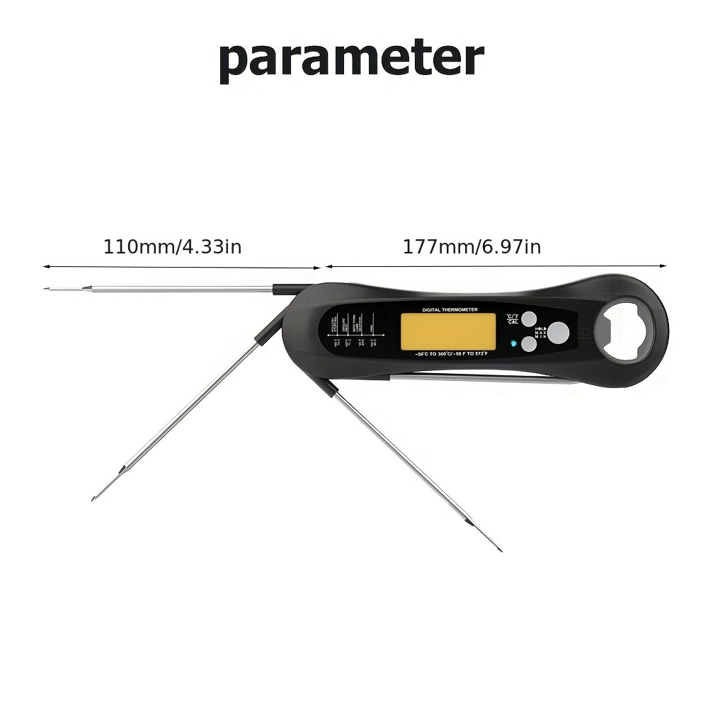 Foldable Food Thermometer Digital Kitchen Food Cooking Tool BBQ