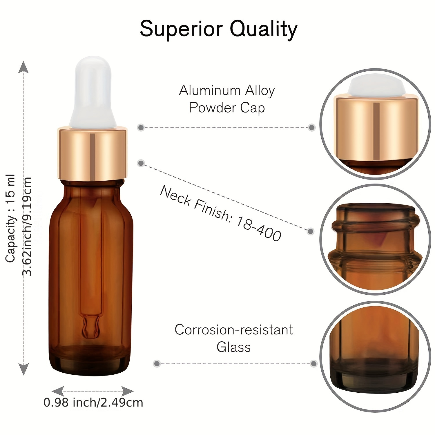 Amber Glass Dropper Bottles  30ml Brown Glass Bottles for E Juice