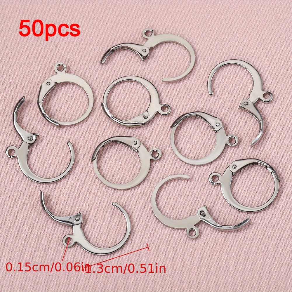 Stainless Steel French Earrings Base Lever Back Ear Wire - Temu