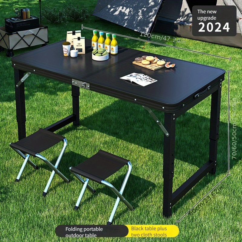 TEMU Multi Functional Folding Table - Lightweight And Portable Design, Easy To Set Up Outdoors - For Barbecuing, Fishing, And Picnicking - Sturdy And Durable