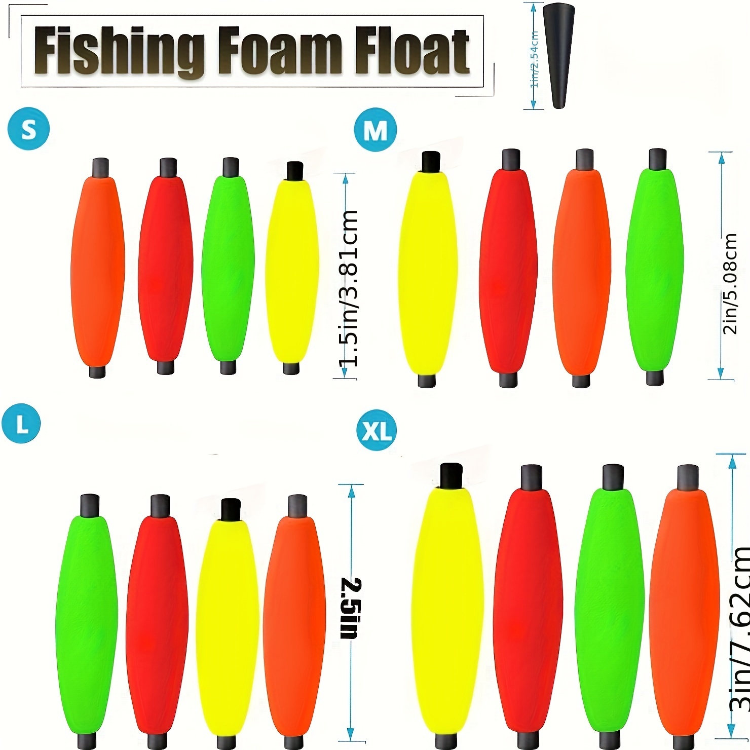 Pegged Foam Floats Fishing Corks Bobbers Saltwater - Temu United