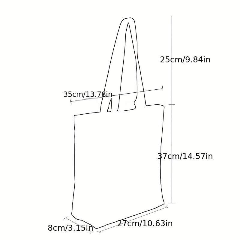 Anime Style Shoulder Bag, Large Capacity Tote Bag With Zipper, Fashionable  And Personalized Handbag - Temu