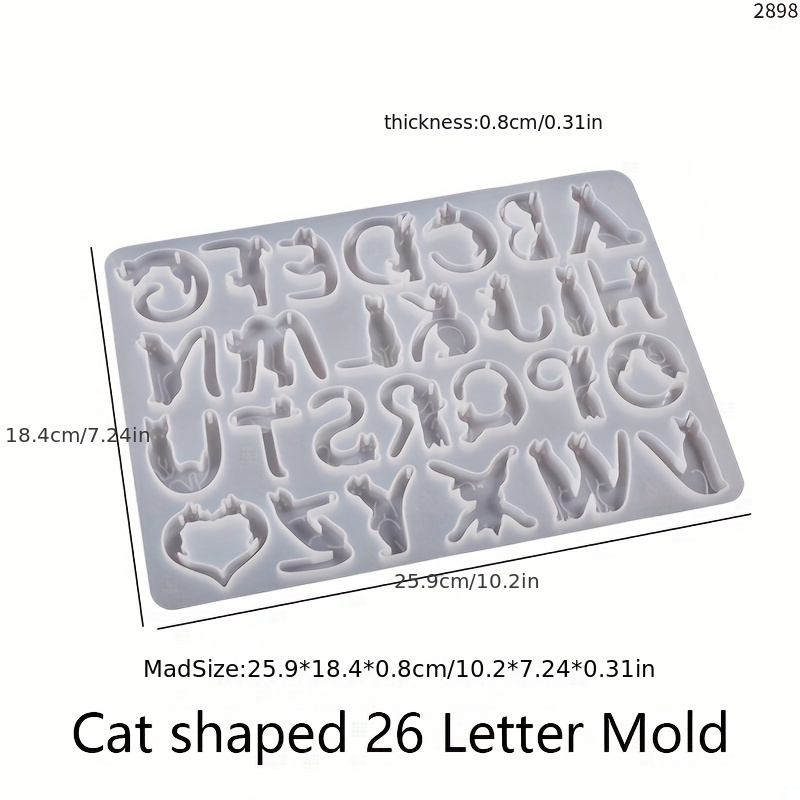 Alphabet & Number Silicone Molds (36 Cavity)