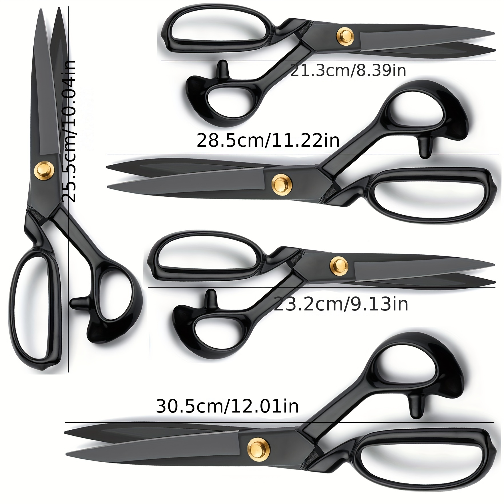 Left Handed Sewing Scissors 25.5Cm - Professional Fabric Scissors