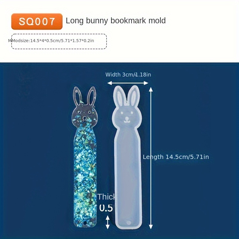 SMI 1 Set Silicone Bookmark Mold Epoxy Resin Molds Buy 1 Get 10 Free, Cute  Animal Shapes With Tassel for Resin Crafts DIY Design