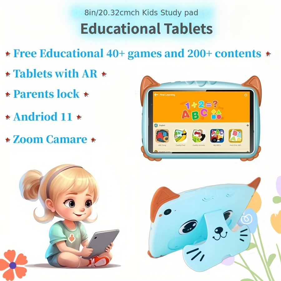 Kids Education Tablet - 1gb/16gb Or 2gb/32gb , Dual Camera