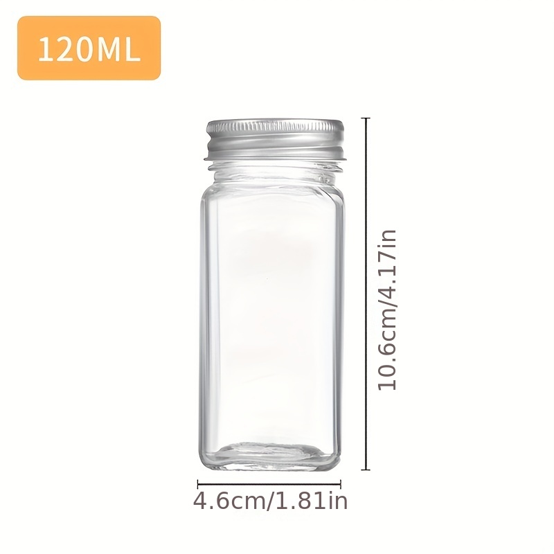 12Pcs Glass Spice Jar with Bamboo Lids Salt and Pepper Shakers Seasoning  Jars Spice Organizer 120ml