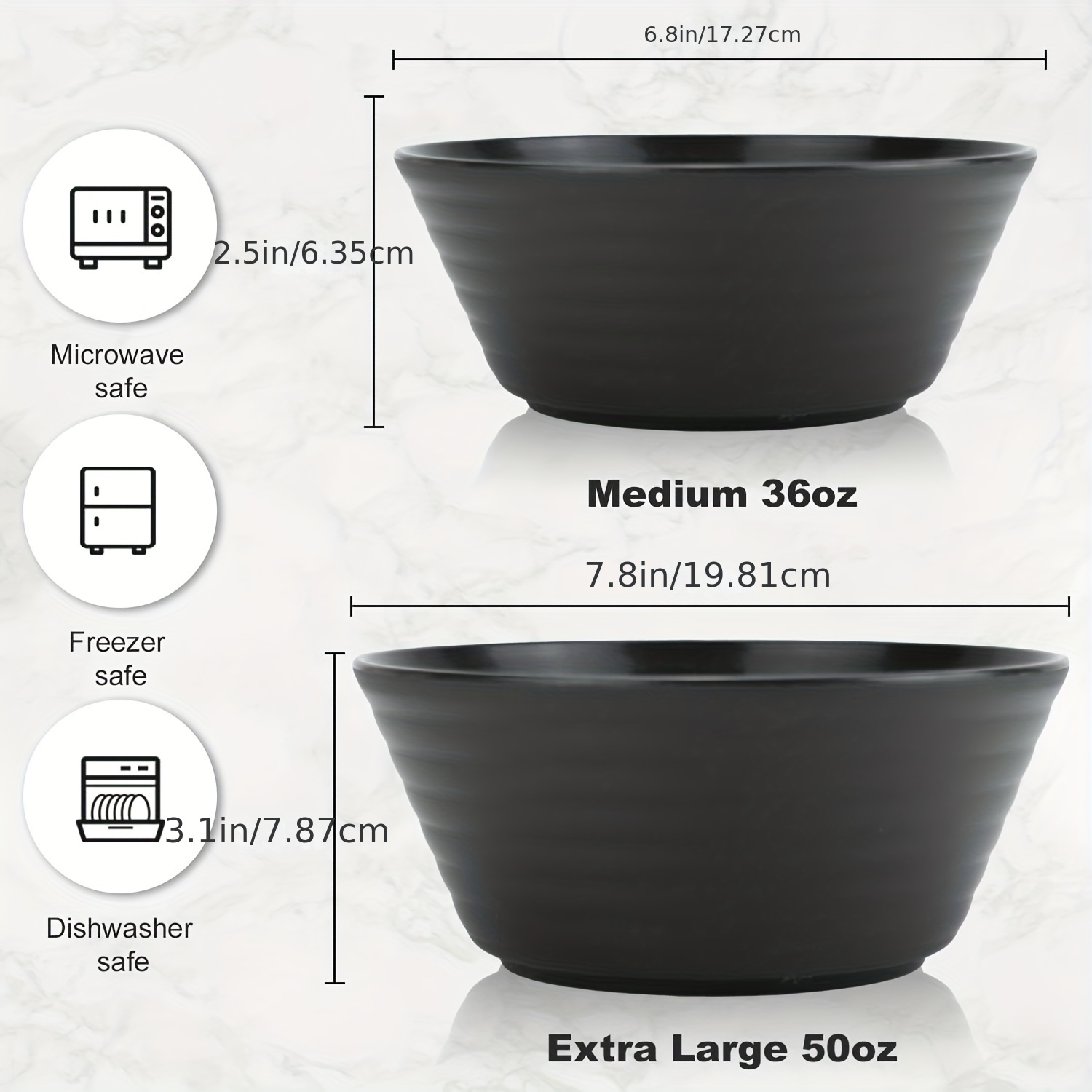 Large Soup Bowls Deep Cereal Bowls Bpa free Unbreakable - Temu