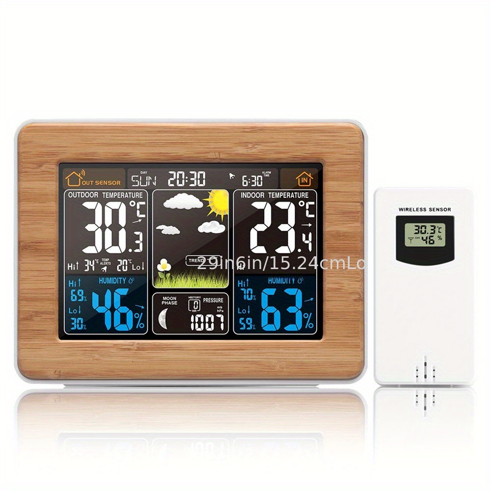 

Forecast Weather Station With Alert And Temperature/humidity//alarm// Clock With Outdoor Sensor