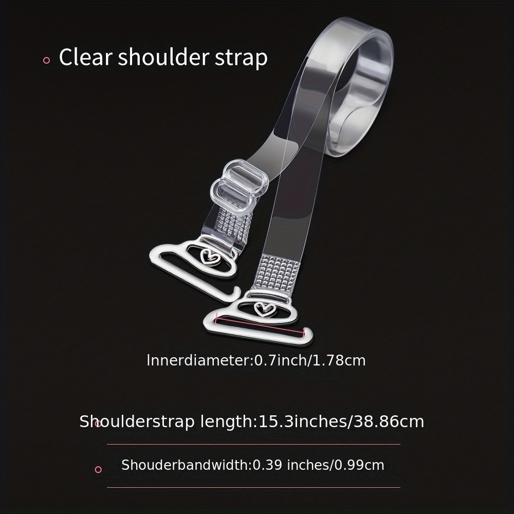 Transparent Shoulder Straps, Invisible Non-slip Adjustable Underwear Straps, Women's Lingerie & Underwear Accessories