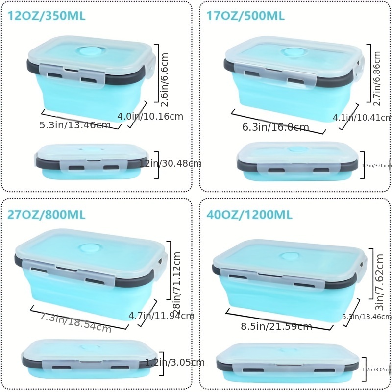 Capacity of 800ml square kitchen glass lunch box with silicone