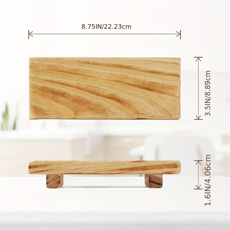 Wooden Base Soap Dish Soap Stand Wood Risers Display Rack - Temu