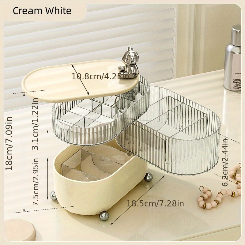 Dustproof 360 Degree Rotating Cosmetic Storage Box With - Temu